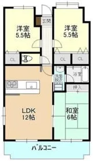 ドリームタウン三和 A棟【5階】の間取り