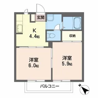 イーストコート【2階】の間取り