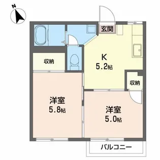 コーポラス・アサリ【1階】の間取り