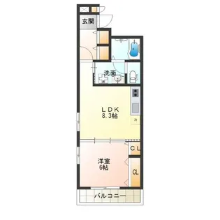 ウィンあんりゅう【2階】の間取り