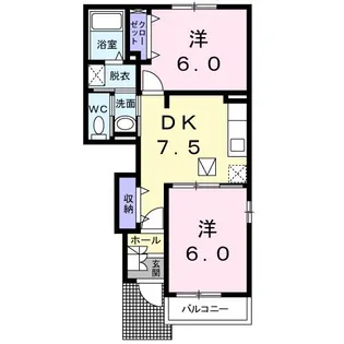 パーク リア レジデンスA【1階】の間取り