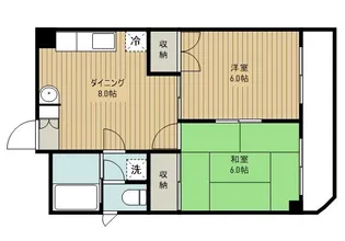 2DKの間取り画像