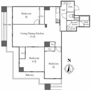 リバーシティ21イーストタワーズ10号棟【21階】の間取り