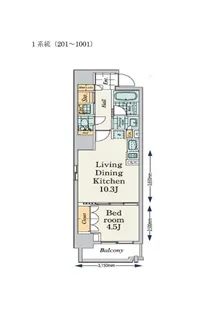 プライマル八丁堀【1階】の間取り