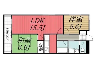 千葉県千葉市中央区新千葉3【マンション】の間取り