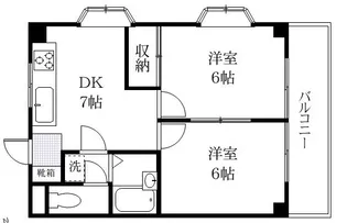 岩瀬マンション【7階】の間取り