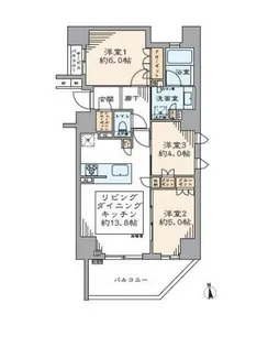 リストレジデンス浅草国際通り【10階】の間取り