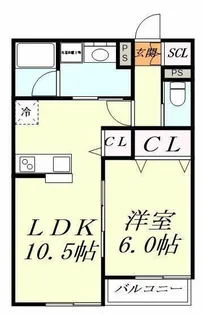 リュミエール新都心【3階】の間取り