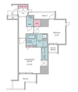 レジディア中延【4階】の間取り