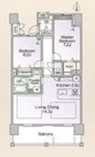 ロイヤルパークス新田【6階】の間取り