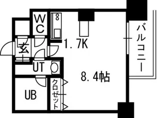 クレジデンス札幌・南4条【6階】の間取り