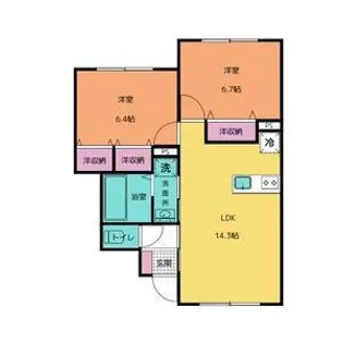 サンガーデン曙【1階】の間取り