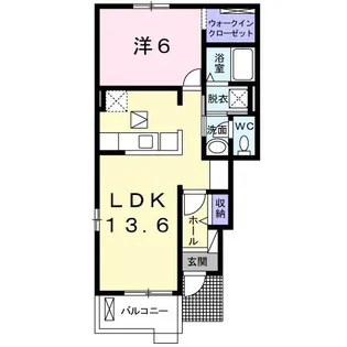 クレセントヴィラ【1階】の間取り