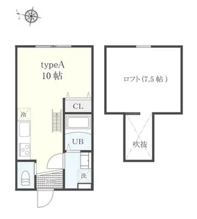 1Rの間取り画像