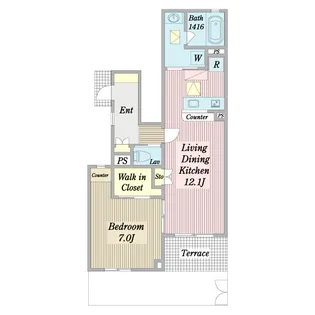 ComfortTerraceA棟【1階】の間取り