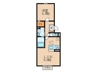 福岡県北九州市小倉南区守恒本町1【アパート】の間取り