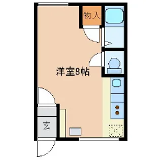 グリーンハイツB【2階】の間取り