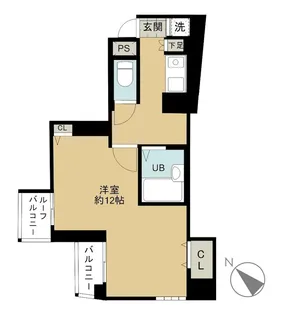 1Kの間取り画像