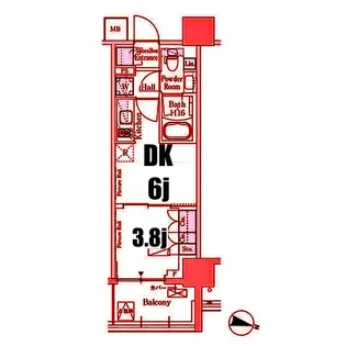 神奈川県横浜市西区戸部本町【マンション】の間取り