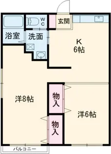ハイツ瀬沼【2階】の間取り