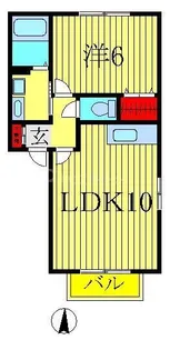 グリーンヒルズD棟【1階】の間取り