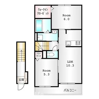 群馬県伊勢崎市東町【アパート】の間取り
