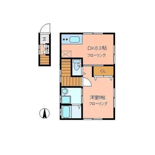 東京都新宿区北新宿2【アパート】の間取り