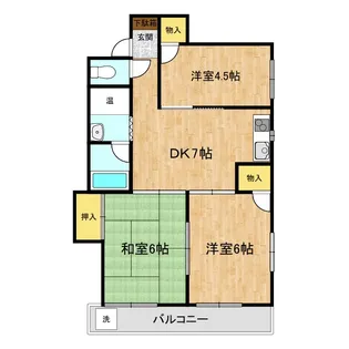 ハイツ北烏山【1階】の間取り