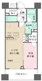 パークハウス八丁堀リバーサイド【5階】の間取り