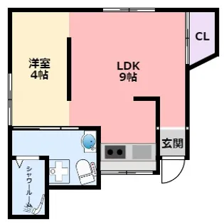 サンロイヤル今津【1階】の間取り