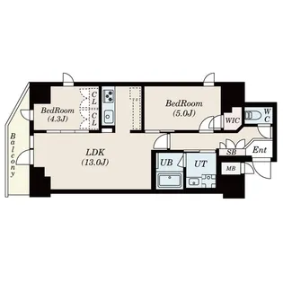 S-RESIDENCE駒沢大学駅前【9階】の間取り