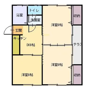 西岡荘第2【2階】の間取り