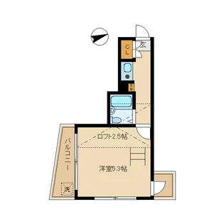 東京都中野区中央2【アパート】の間取り
