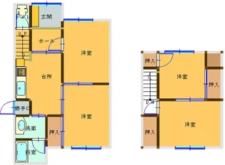 香川県高松市桜町2【一戸建】の間取り