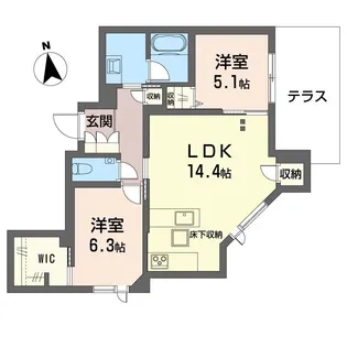 エーゲリア【1階】の間取り