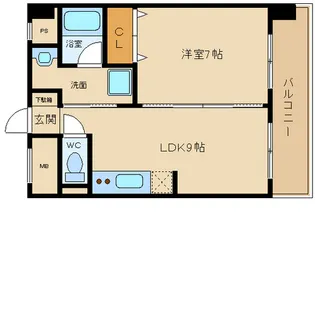 シティーコート南瓦町【5階】の間取り