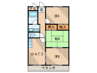 サンプラザ池尻【2階】の間取り