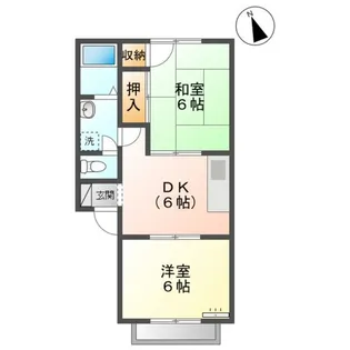 シャトー栄町【2階】の間取り