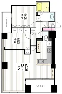 シティタワー仙台五橋【21階】の間取り