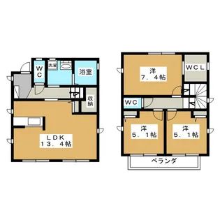 長野県松本市元町1【一戸建】の間取り