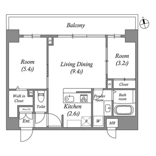 コスモグラシア内神田【3階】の間取り