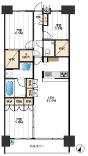 スカイティアラウエスト【15階】の間取り