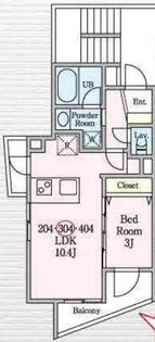 メホール シーティオ恵比寿【3階】の間取り