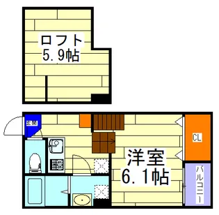 ciel bleu【2階】の間取り