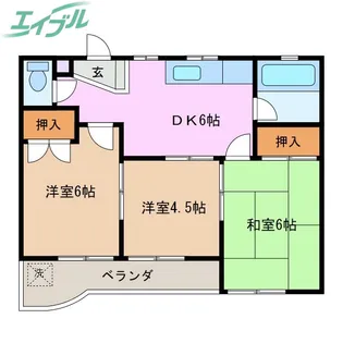 カーサバレンシアときわ【1階】の間取り