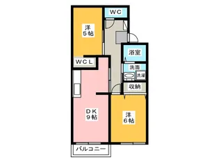 サンヴィラ滝ノ水 A棟【2階】の間取り
