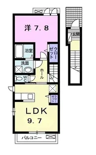 クレーヴ【2階】の間取り