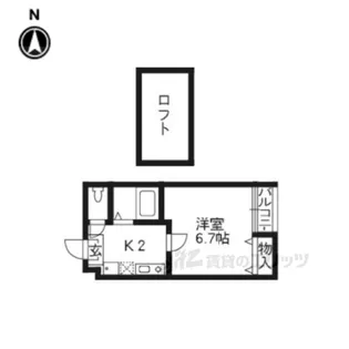 ガーネット御所西【3階】の間取り