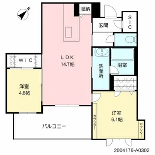 シャーメゾン九品寺プレミアム【3階】の間取り