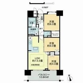 レーベンリヴァーレ浅草エヴァープライド【7階】の間取り